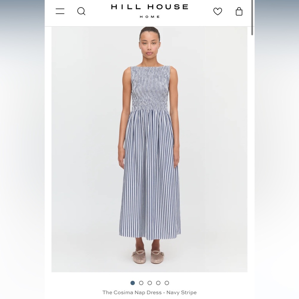 Hill House Cosima Nap Dress NWT XS Navy stripe